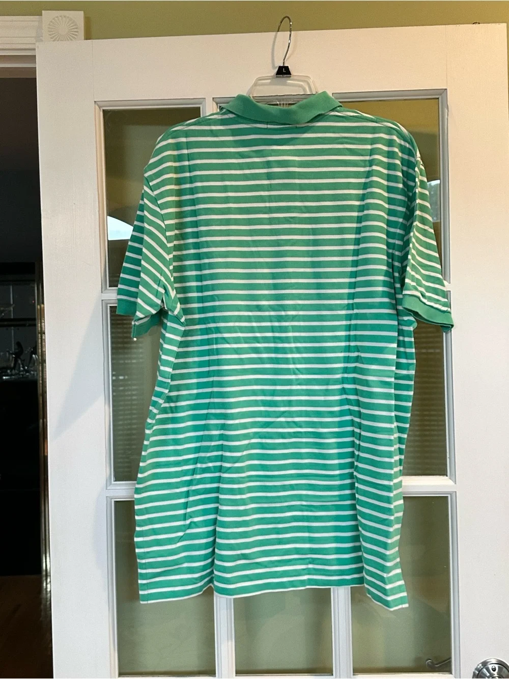 NWT Ralph Lauren Green and White Striped Polo Shirt